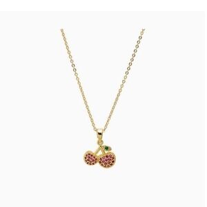 New Adina Eden Pave Cherry Pendant Necklace